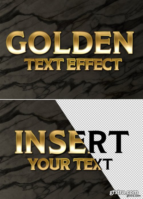 Gold Style Text Effect on Marble Background 334805436