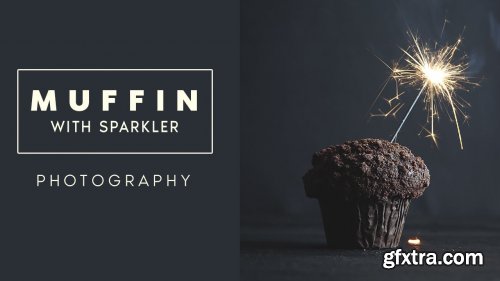 Muffin With Sparkler Photography