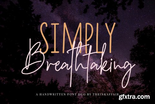 Simply Breathtaking Font Duo Font Family - 4 Fonts