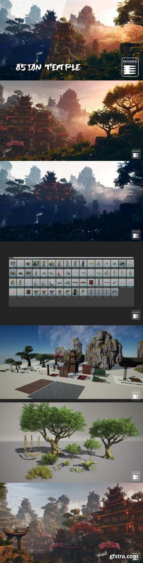 Unreal Engine – Asian Temple Pack by Meshingun Studio