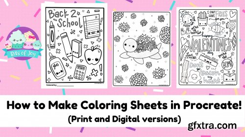 How to Make Coloring Sheets in Procreate! (Print and Digital versions)