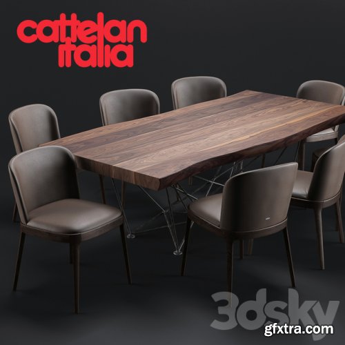 Cattelan Italia Gordon Deep Wood Magda Chair