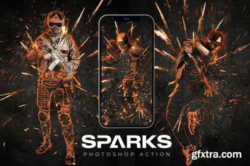 Sparks Photoshop Action
