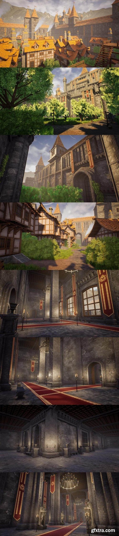 Unreal Engine – Modular Medieval Castle – Town – Castle