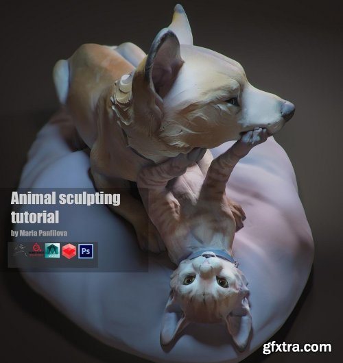 Artistic animal CG sculpture by Maria Panfilova