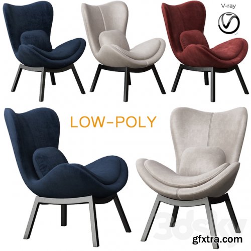 Calligaris Lazy Armchair (low poly)