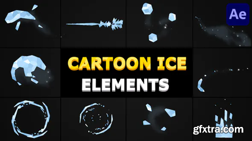 Videohive Cartoon Ice Elements | After Effects 35995394