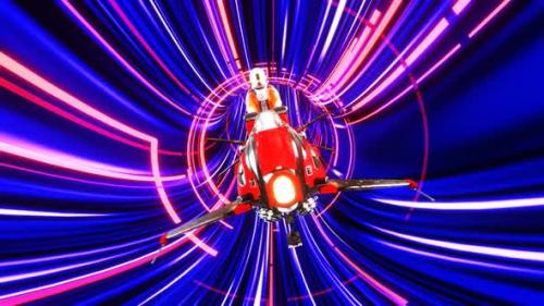 Videohive - Flying In A Hyper Tube 02 - 36042977