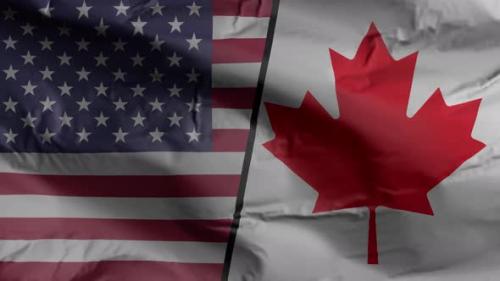 Videohive - United States and Canada flag - 35989875