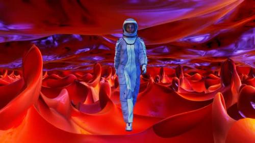 Videohive - Astronaut on the Red Planet VJ Loop Tunnel - 36015295