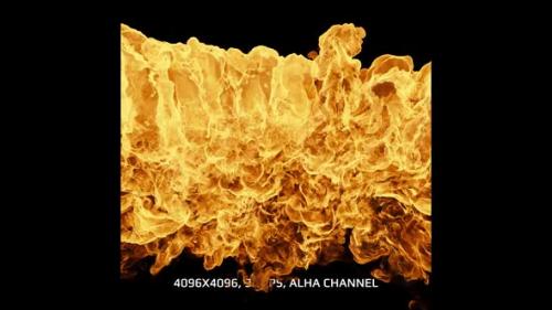 Videohive - Fire Simulations Pack 5 - 4096x4096, Alpha Channel, ProRes4444 - 35937445
