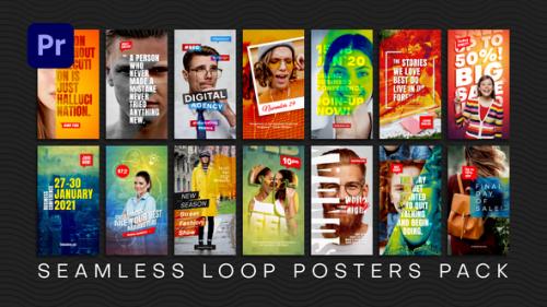 Videohive - Seamless Loop Posters | Premiere Pro - 36046841