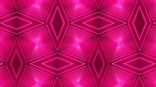 Videohive - Pink Color Neon Zoom In Tunnel Pattern Background Animation - 36076878