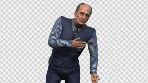 Videohive - Old Man Getting Heart Attack - 36077132