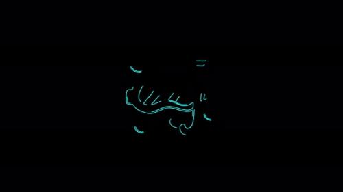Videohive - Diving mask icon on a black background. 4K video seamless neon line animation. Summer - 36056881