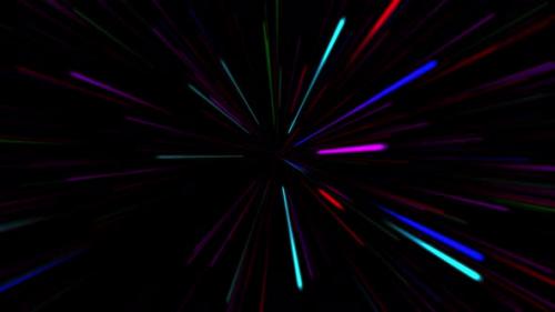 Videohive - Multi Coloured Cyber space Lines - 36075650