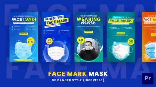 Videohive - Face Mark Mask Ads Set Stories Pack For Premiere Pro - 36103817