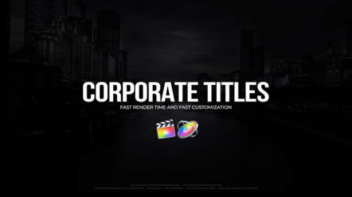 Videohive - Corporate Titles for FCPX - 36116969