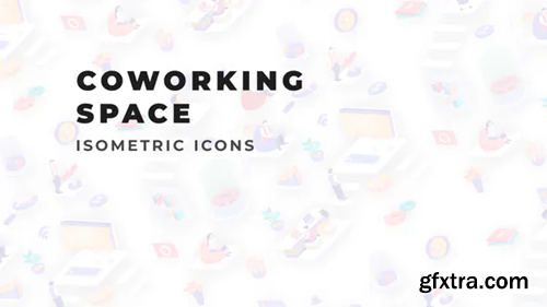 Videohive Coworking space - Isometric Icons 36117552