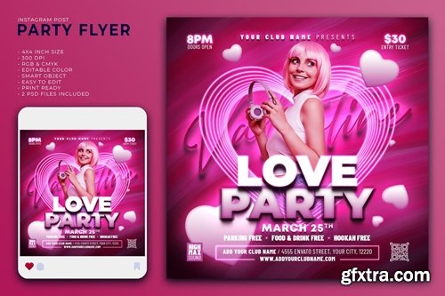 Valentine Love Party Flyer