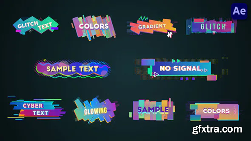 Videohive Colorful Glitch Lower Thirds & Titles [After Effects] 36113887