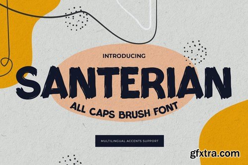 SANTERIAN - All Caps Brush Font