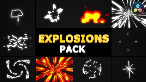 Videohive - Cartoon Explosions Pack | DaVinci Resolve - 36110037