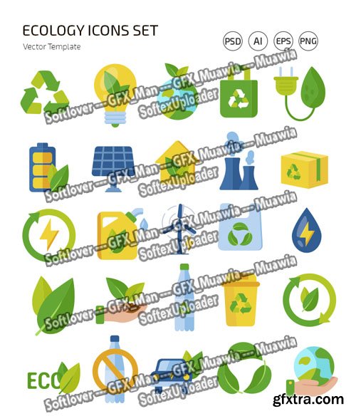 Ecology Icons - 25 Vector Templates