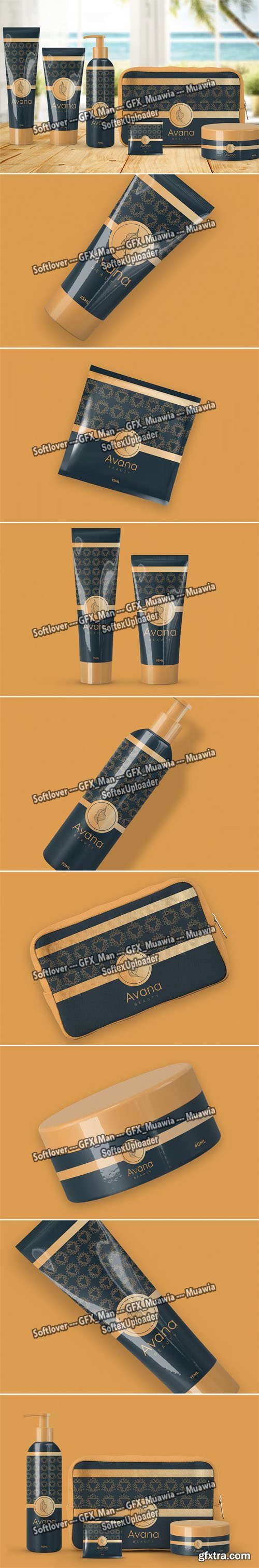 Cosmetic Packaging PSD Mockups Pack