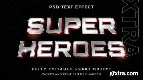 Superheroes graphic style editable text effect psd