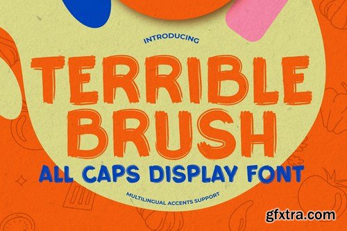 Terrible Brush - All Caps Display Font