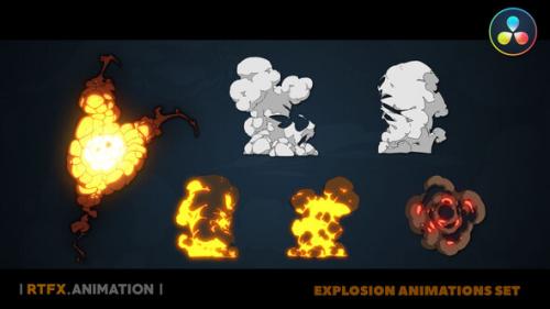 Videohive - Explosion 2D FX animations [DaVinci Resolve] - 36183750
