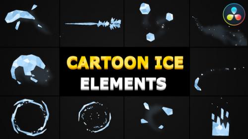 Videohive - Cartoon Ice Elements | DaVinci Resolve - 36210352