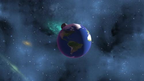 Videohive - space earth zoom - 36240031