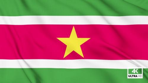 Videohive - Suriname Flag Waving Slowly Looped - 36263289