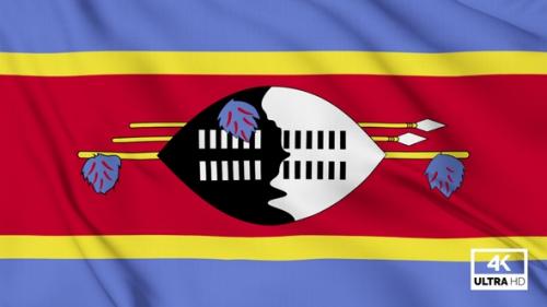Videohive - Swaziland Flag Waving Slowly Looped - 36263291