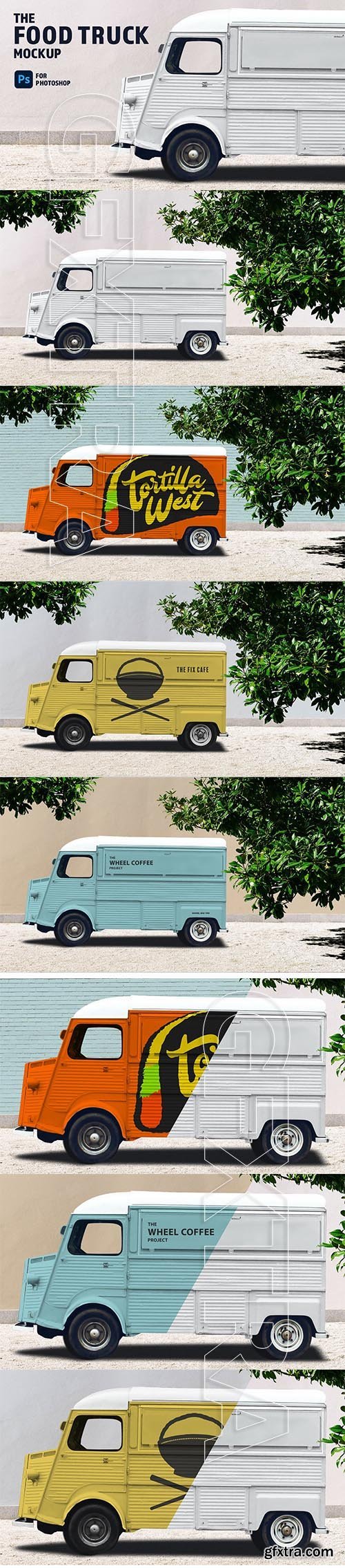 CreativeMarket - Food Truck Branding Mockup 5735423
