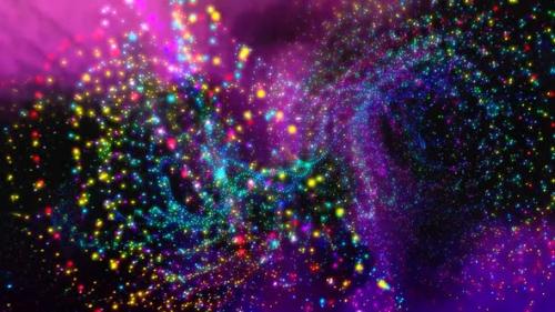 Videohive - Colorful Twirling Dots Motion Background - 36264744