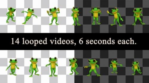 Videohive - Dancing Frog Loops Pack - 36266267