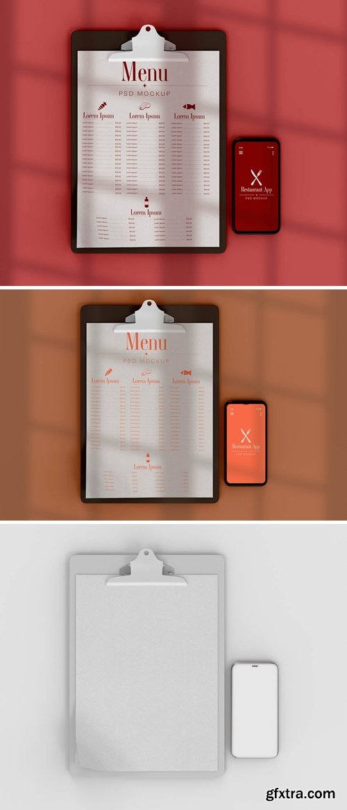 Menu & Restaurant App Mockup