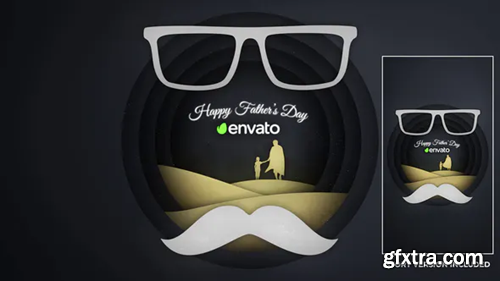 Videohive Fathers Day Paper Intro 32472463