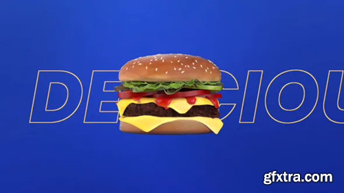 Videohive Tasty Burger 3D Intro 36230889