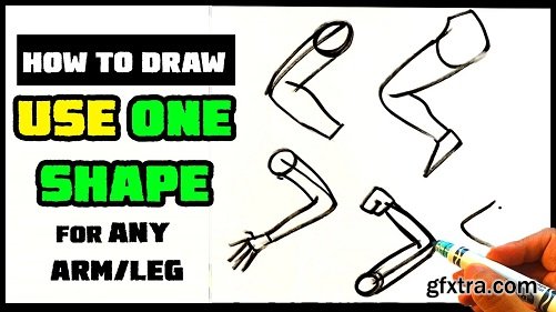 How to Draw : One Shape for ANY Arm or Leg