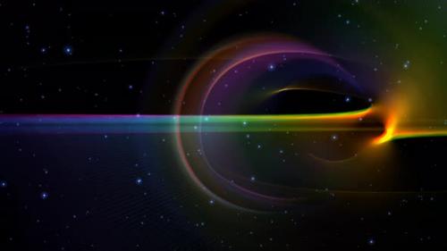 Videohive - Rainbow Light Streak Disc Loop Background - 36273397