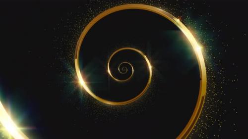 Videohive - decorative spiral gold lines infinity background - 36276574