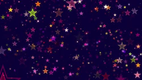 Videohive - Stars Flowing With Glitterng Stars - 24124921