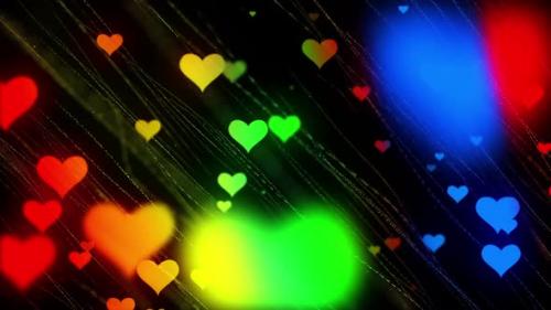 Videohive - Heart Rainbow Particles HD - 35860185