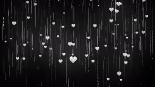 Videohive - Heart Particle Rain Silver - 35865615