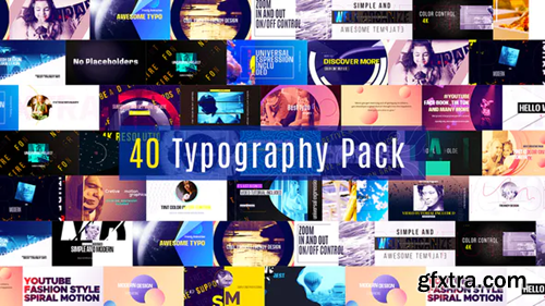 Videohive 40 Typography Pack 36238386