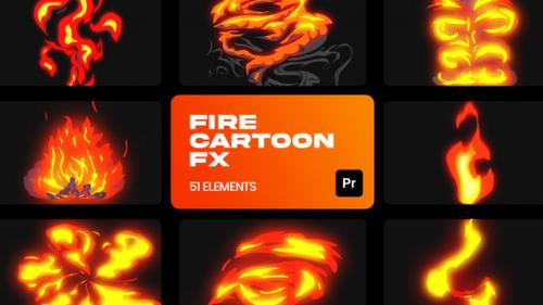 Videohive - Fire Cartoon VFX for Premiere Pro - 36300376